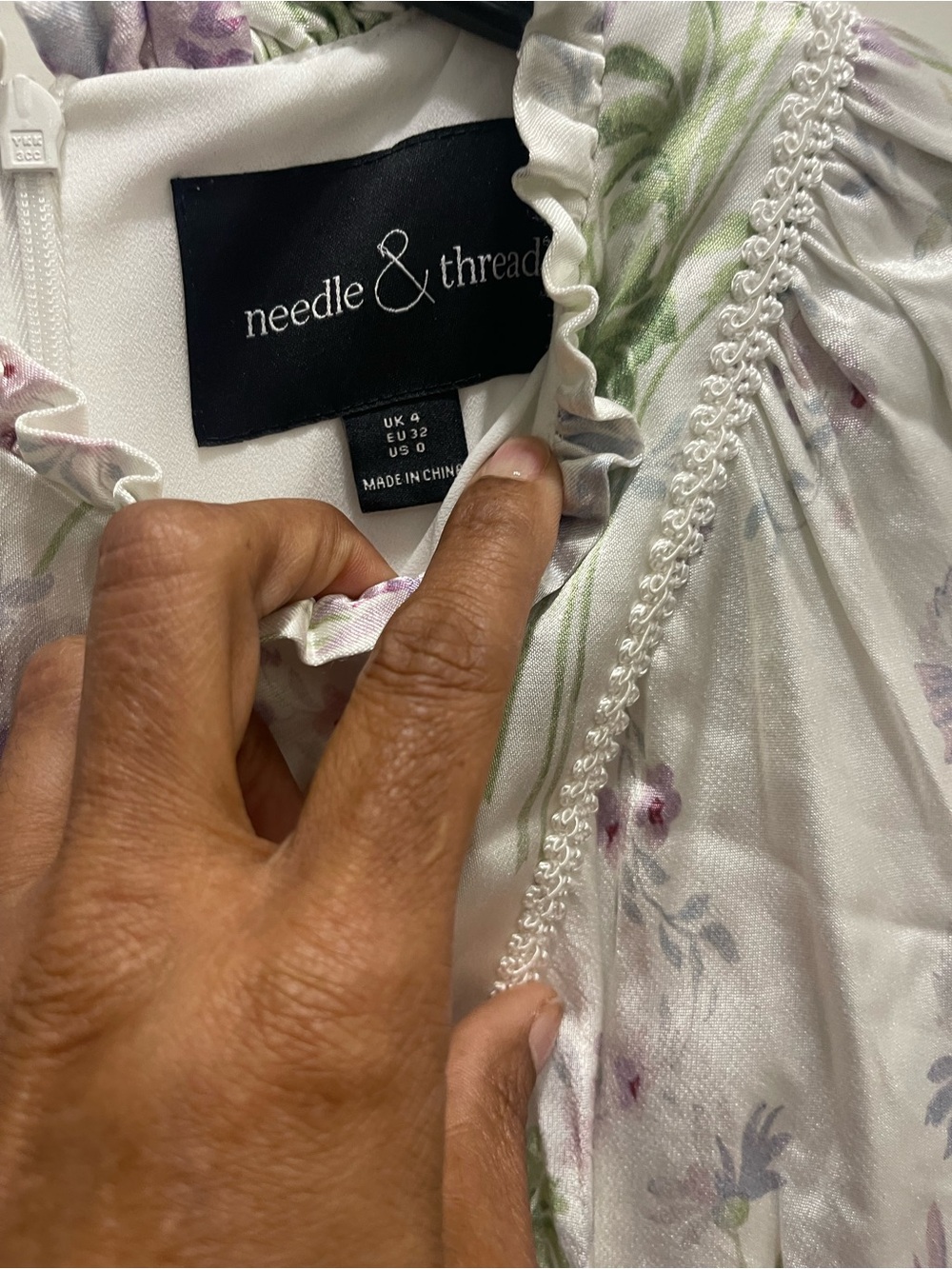 Needle & Thread Floral Ruffled Sleeve Maxi Dress - Picture 5 of 6